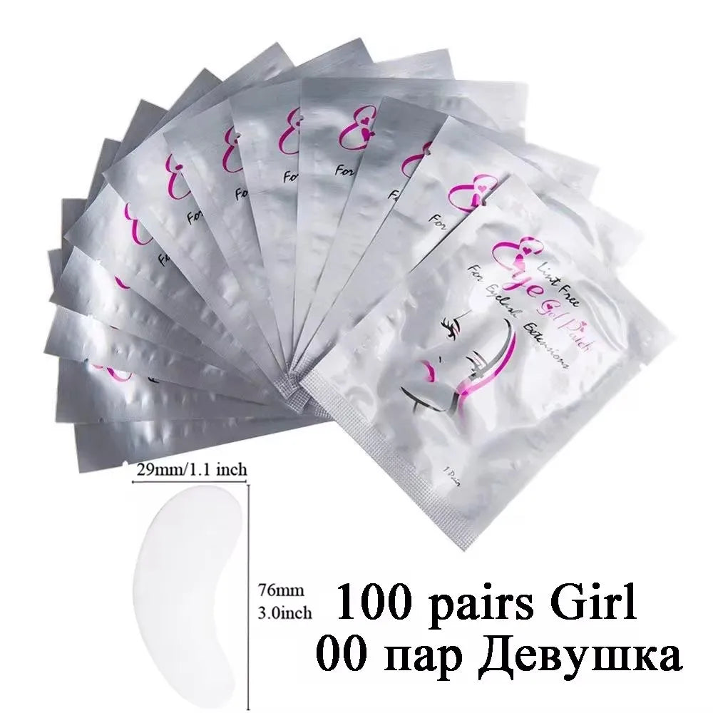 100Pairs Eye Patches Eyelash Extension under Eyelashes Fake Lashes Stickers Lash Extension Supplies Patches for Building Eyelid