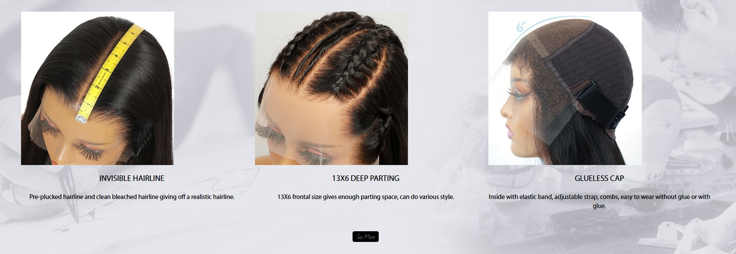 The Lillian Collection 13x6 Lace Front Wig - Indian Virgin Hair 20" Natural Color Egg Curl