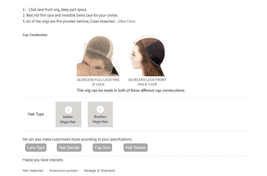 The Lillian Collection 13x6 Lace Front Wig - Indian Virgin Hair 20" Natural Color YK-Baby Hair