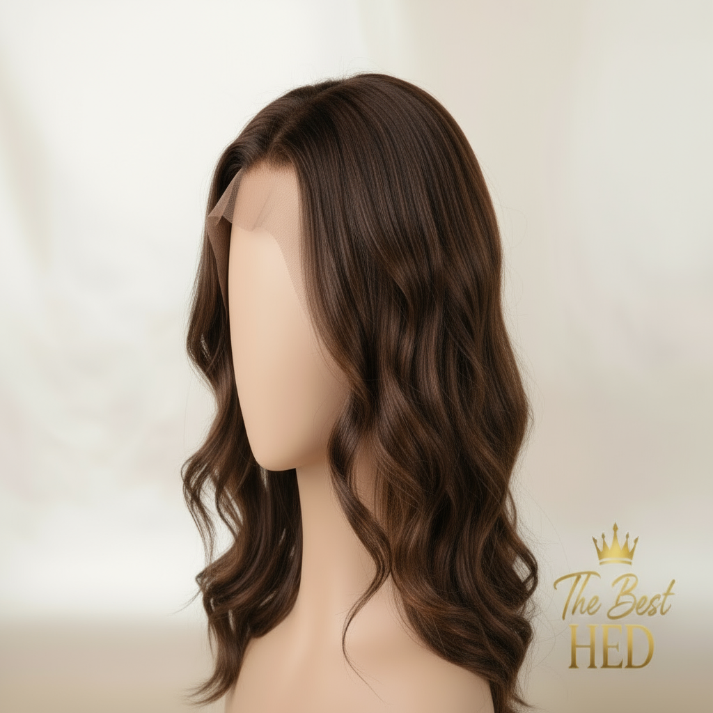 Lillian Toppers Collection Full Hand Tied Human Hair Topper for Women 16x18cm Silk Base Toupee with Clips in 24" Real Remy Hair Soft Breathable