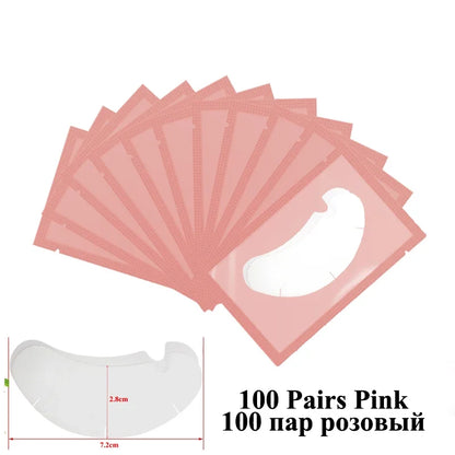 100Pairs Eye Patches Eyelash Extension under Eyelashes Fake Lashes Stickers Lash Extension Supplies Patches for Building Eyelid