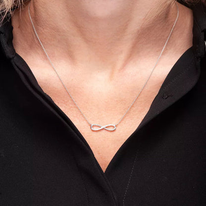 Diamond Infinity 18" Pendant Necklace (1/10 Ct. T.W.) in Sterling Silver
