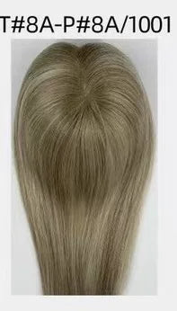 Lillian Toppers Collection Top Quality Cuticle Intact Raw Virgin Human Hair Toppers for Women 100% 5.5in*6in Hand-Tied Hair Topper with Swiss Lace Base