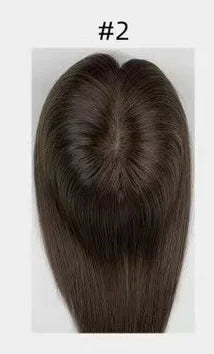 Lillian Toppers Collection Top Quality Cuticle Intact Raw Virgin Human Hair Toppers for Women 100% 5.5in*6in Hand-Tied Hair Topper with Swiss Lace Base