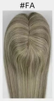 Lillian Toppers Collection Top Quality Cuticle Intact Raw Virgin Human Hair Toppers for Women 100% 5.5in*6in Hand-Tied Hair Topper with Swiss Lace Base