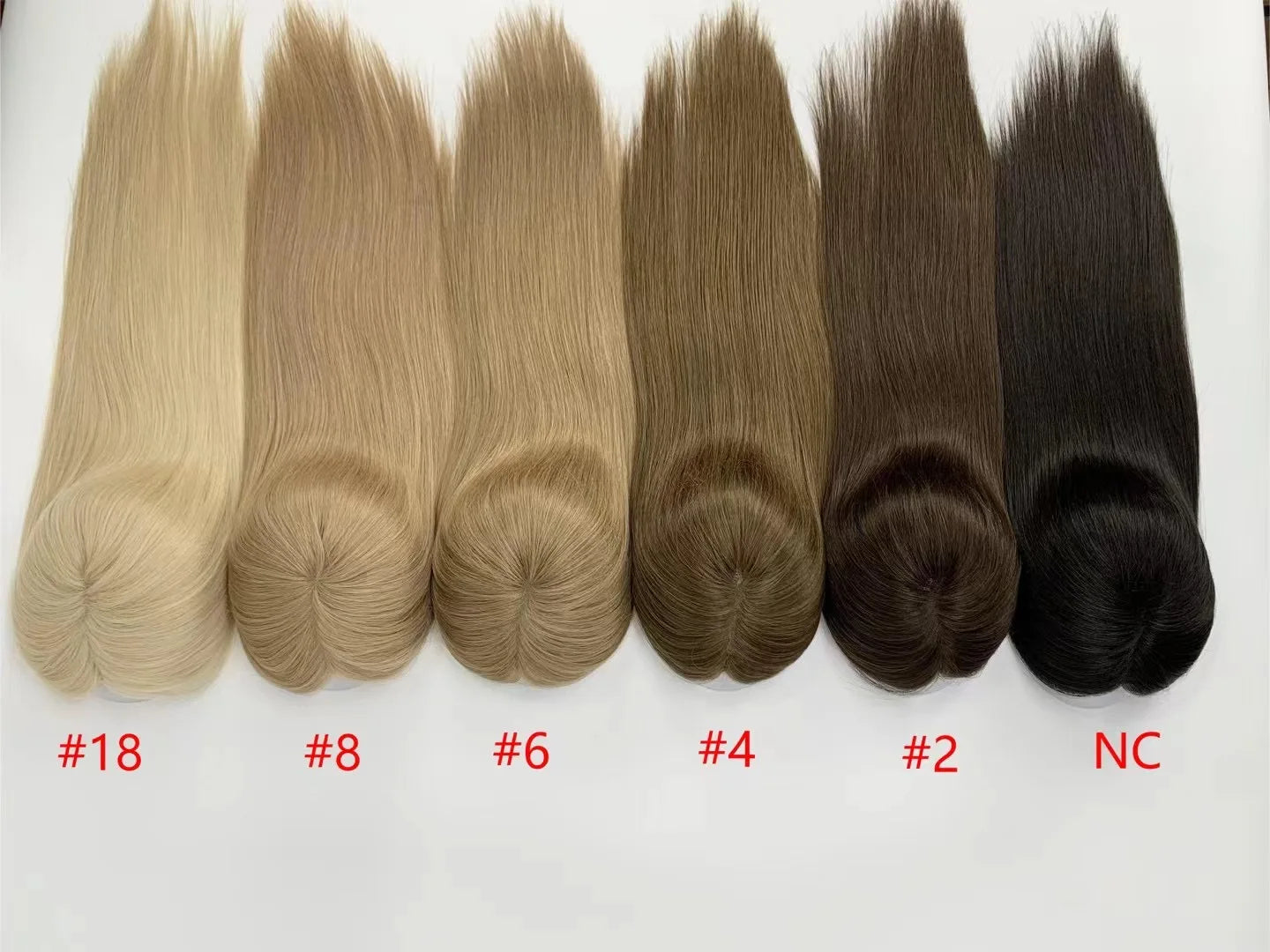 Lillian Toppers Collection Top Quality Cuticle Intact Raw Virgin Human Hair Toppers for Women 100% 5.5in*6in Hand-Tied Hair Topper with Swiss Lace Base