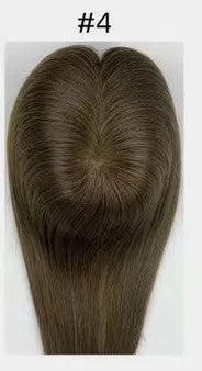 Lillian Toppers Collection Top Quality Cuticle Intact Raw Virgin Human Hair Toppers for Women 100% 5.5in*6in Hand-Tied Hair Topper with Swiss Lace Base