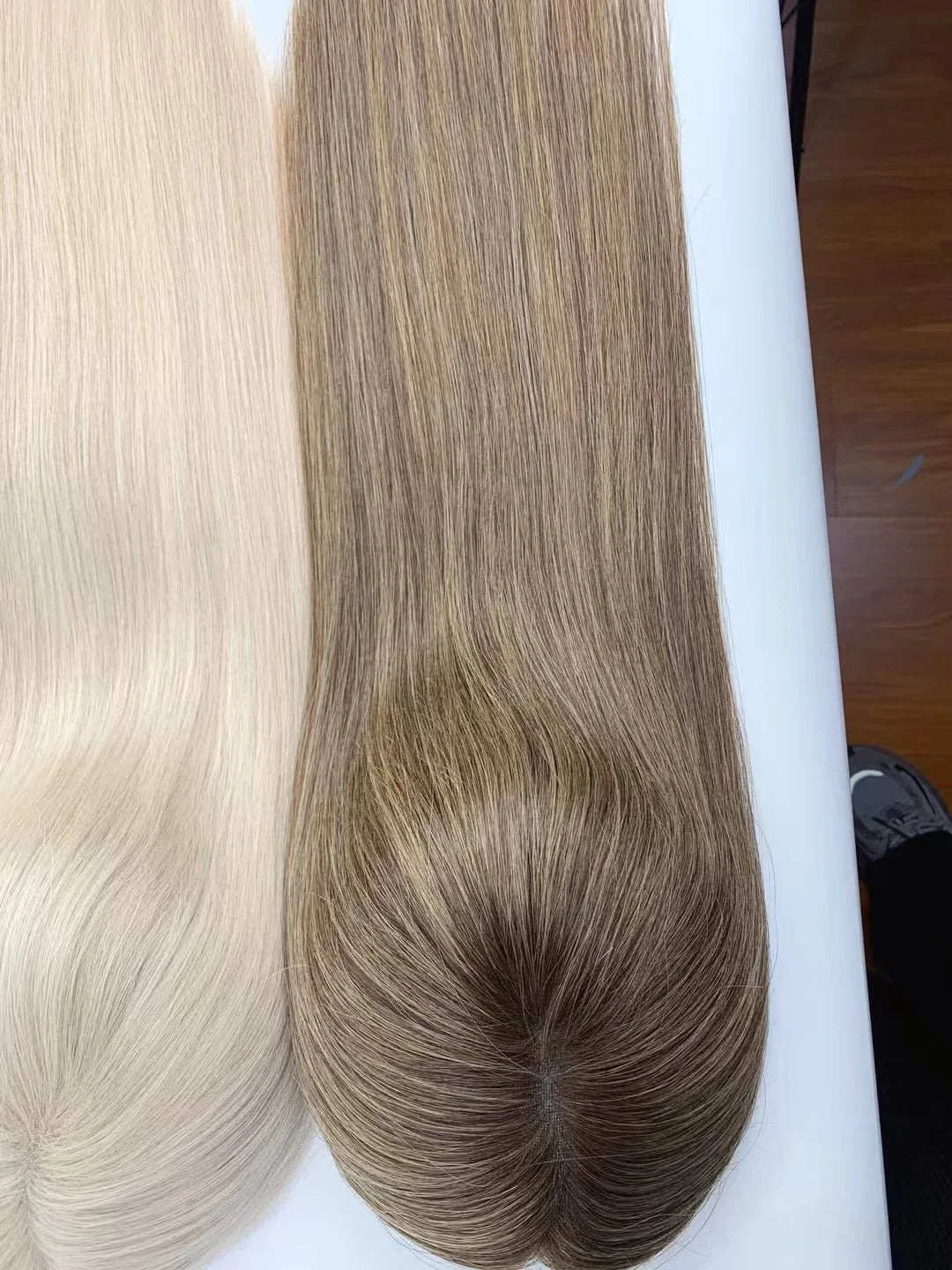 Lillian Toppers Collection Top Quality Cuticle Intact Raw Virgin Human Hair Toppers for Women 100% 5.5in*6in Hand-Tied Hair Topper with Swiss Lace Base