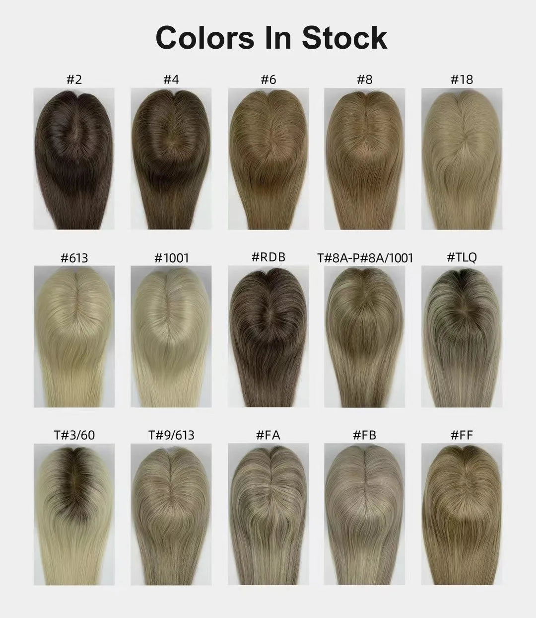 Lillian Toppers Collection Top Quality Cuticle Intact Raw Virgin Human Hair Toppers for Women 100% 5.5in*6in Hand-Tied Hair Topper with Swiss Lace Base