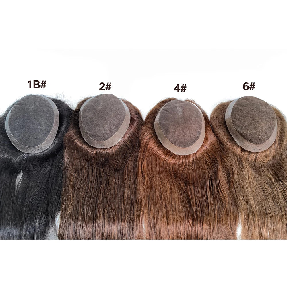 Lillian Toppers Collection Human Hair Swiss Lace Pu Around Lace Top High Quality Russian Virgin Human Hair Toupee