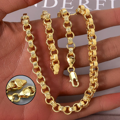 18k Gold Plated Italy 750 Necklace Wear Jewelry Accessories