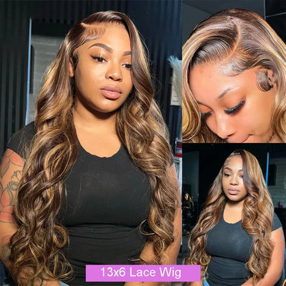 Wear Go Glueless Wigs Collection Highlight Wig 100% Human Hair 13x6 Hd Lace Frontal Wig 13x4 Honey Blonde Body Wave Lace Glueless Front Wigs For Woman Brazilian