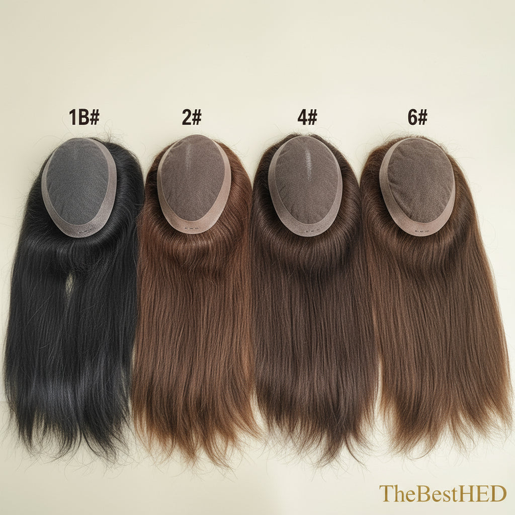 Lillian Toppers Collection Human Hair Swiss Lace Pu Around Lace Top High Quality Russian Virgin Human Hair Toupee