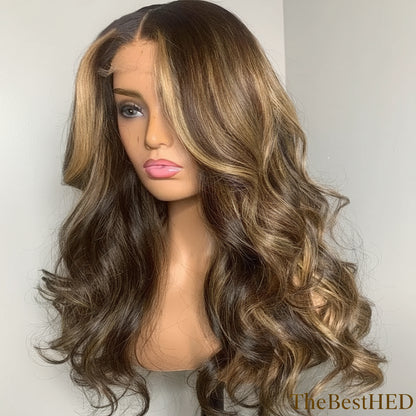 Wear Go Glueless Wigs Collection Highlight Wig 100% Human Hair 13x6 Hd Lace Frontal Wig 13x4 Honey Blonde Body Wave Lace Glueless Front Wigs For Woman Brazilian