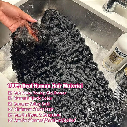Wear Go Glueless Wigs Collection Human Hair Pre-Cut 4x4 5x5 HD Lace Closure Deep Wave Curly Human Hair Wigs Brazilian Water Wave Wig