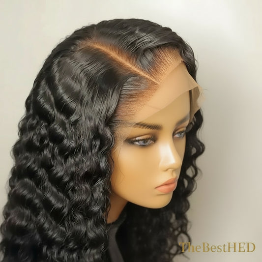 Wear Go Glueless Wigs Collection Human Hair Pre-Cut 4x4 5x5 HD Lace Closure Deep Wave Curly Human Hair Wigs Brazilian Water Wave Wig