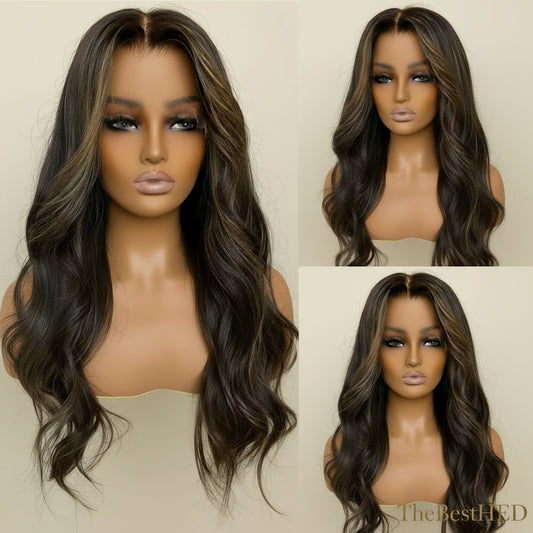Wear Go Glueless Wigs Collection HD Lace 13x4 13x6 Lace Front Wig Highlight Dark Colored Lace Front Wigs PrePlucked Brown Body Wave Silk Base Human Hair Wigs