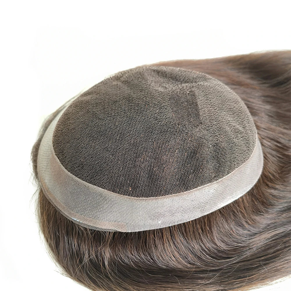 Lillian Toppers Collection Human Hair Swiss Lace Pu Around Lace Top High Quality Russian Virgin Human Hair Toupee