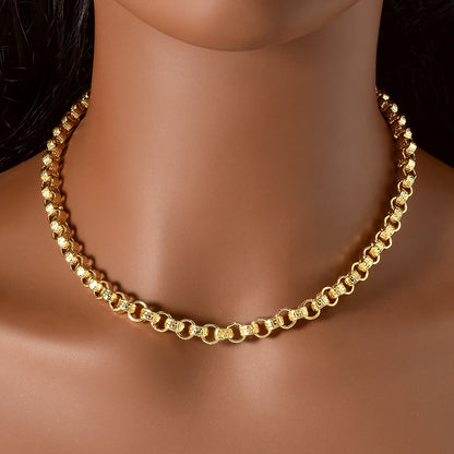 18k Gold Plated Italy 750 Necklace Wear Jewelry Accessories