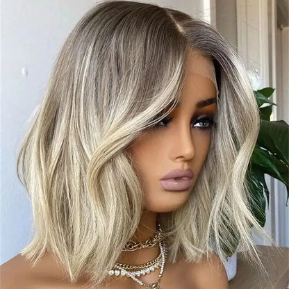 Wear Go Glueless Wigs Collection New Arrival Good Quality Short Bob Human Hair Wigs Ombre Blonde 13x6 Virgin Hair Wig