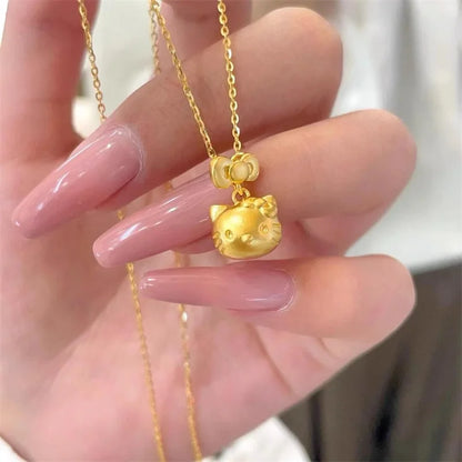 High quality genuine gold AU750 18K women's fashion jewelry necklace collarbone chain luxury Valentine's Day gift