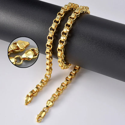 18k Gold Plated Italy 750 Necklace Wear Jewelry Accessories