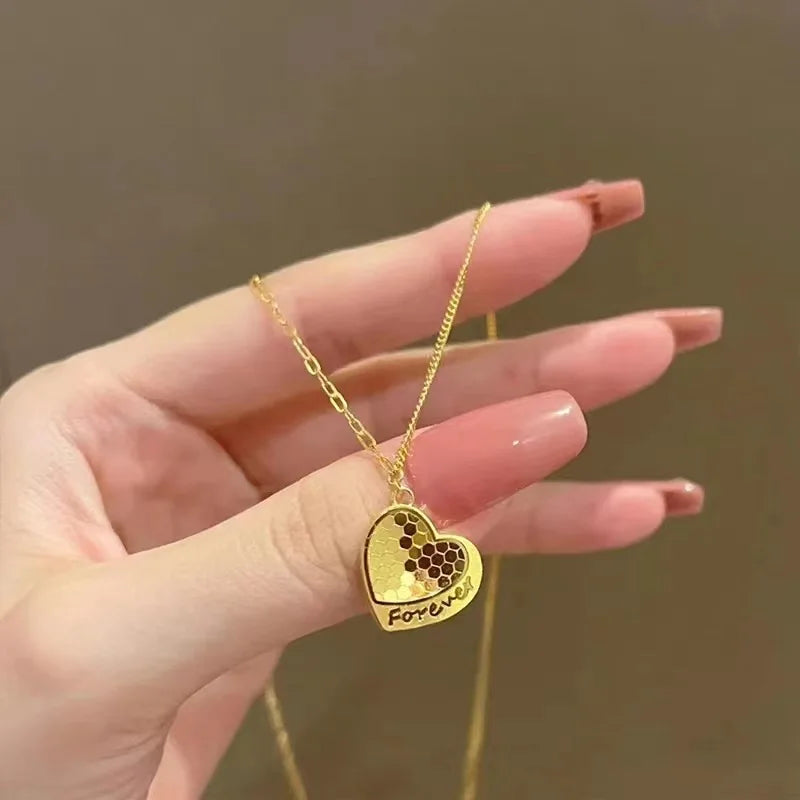 High quality genuine gold AU750 18K women's fashion jewelry necklace collarbone chain luxury Valentine's Day gift