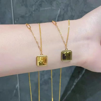 High quality genuine gold AU750 18K women's fashion jewelry necklace collarbone chain luxury Valentine's Day gift