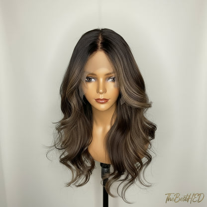 Wear Go Glueless Wigs Collection 26Inch Highlight Blonde Long Glueless 200Density Wave Lace 5x5 Silk Base Human Hair Wig For Women BabyHair Preplucked