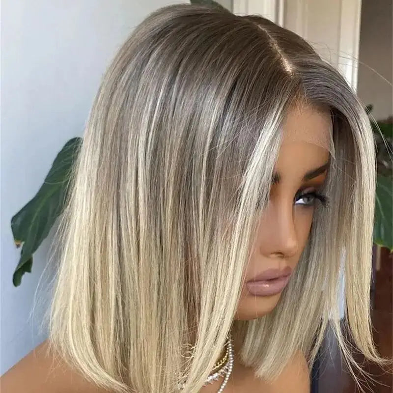 Wear Go Glueless Wigs Collection New Arrival Good Quality Short Bob Human Hair Wigs Ombre Blonde 13x6 Virgin Hair Wig