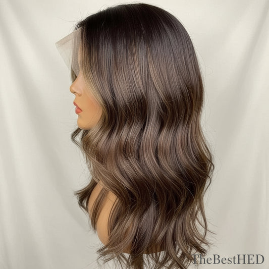 Wear Go Glueless Wigs Collection 26Inch Highlight Blonde Long Glueless 200Density Wave Lace 5x5 Silk Base Human Hair Wig For Women BabyHair Preplucked