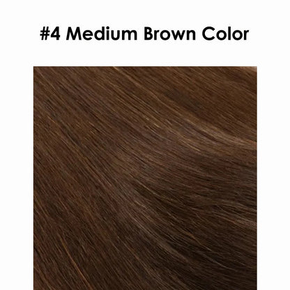 Lillian Topper Collection Virgin Human Hair 8X8 Inch Wefted Topper with 4X4 Inch HD Lace Base Topper Natural Black Brown Hair Clips In Hairpieces