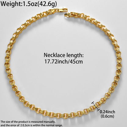 18k Gold Plated Italy 750 Necklace Wear Jewelry Accessories