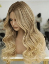 Katherine Collection 13x6 Glueless Lace Front Wig - Brazilian Virgin Hair 18" N324 Wavy Medium Cap