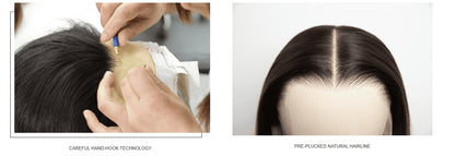 Katherine Collection 13x6 Glueless Lace Front Wig - Brazilian Virgin Hair 16" N325 Wavy Medium Cap