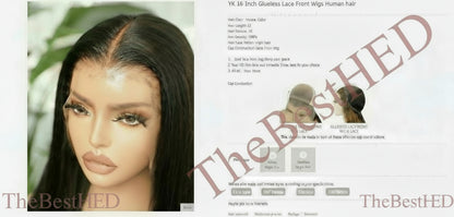 The Lillian Collection 13x6 Lace Front Wig - Indian Virgin Hair 14" Natural Color YK-Baby Hair