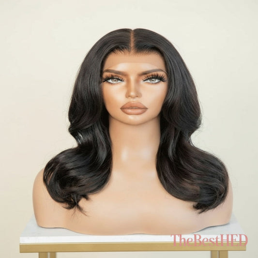The Lillian Collection 13x6 Lace Front Wig - Indian Virgin Hair 14" Natural Color Wavy-XJ1