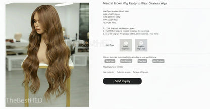 The Lillian Collection 13x6 Lace Front Wig - Indian Virgin Hair 18" N323 Wavy