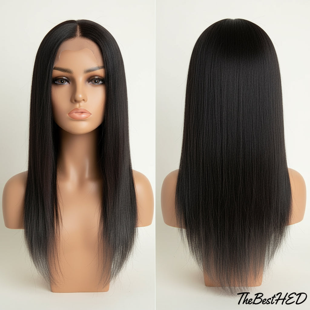 Lillian Topper Collection Virgin Human Hair 8X8 Inch Wefted Topper with 4X4 Inch HD Lace Base Topper Natural Black Brown Hair Clips In Hairpieces