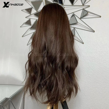 Wear Go Glueless Wig Collection Dark Chocolate Brown Natural Wave 100% 13x6 Lace Frontal Human Hair Wigs Peruvian Glueless #2 13x4 Silk Top Lace Frontal Wigs