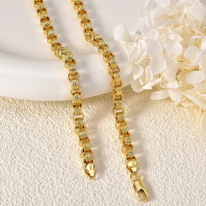 18k Gold Plated Italy 750 Necklace Wear Jewelry Accessories