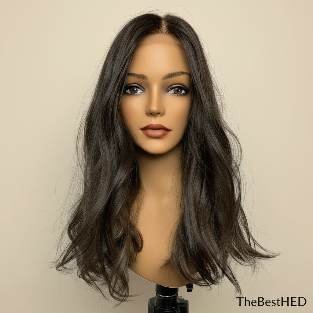 Wear Go Glueless Wigs Collection #2 Darkest Brown 13x4 Lace Front Human Hair Wigs For Women Preplucked With Bleached Knots Natural Wave 5x5 Silk Top Closure Wigs