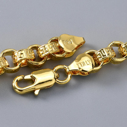 18k Gold Plated Italy 750 Necklace Wear Jewelry Accessories