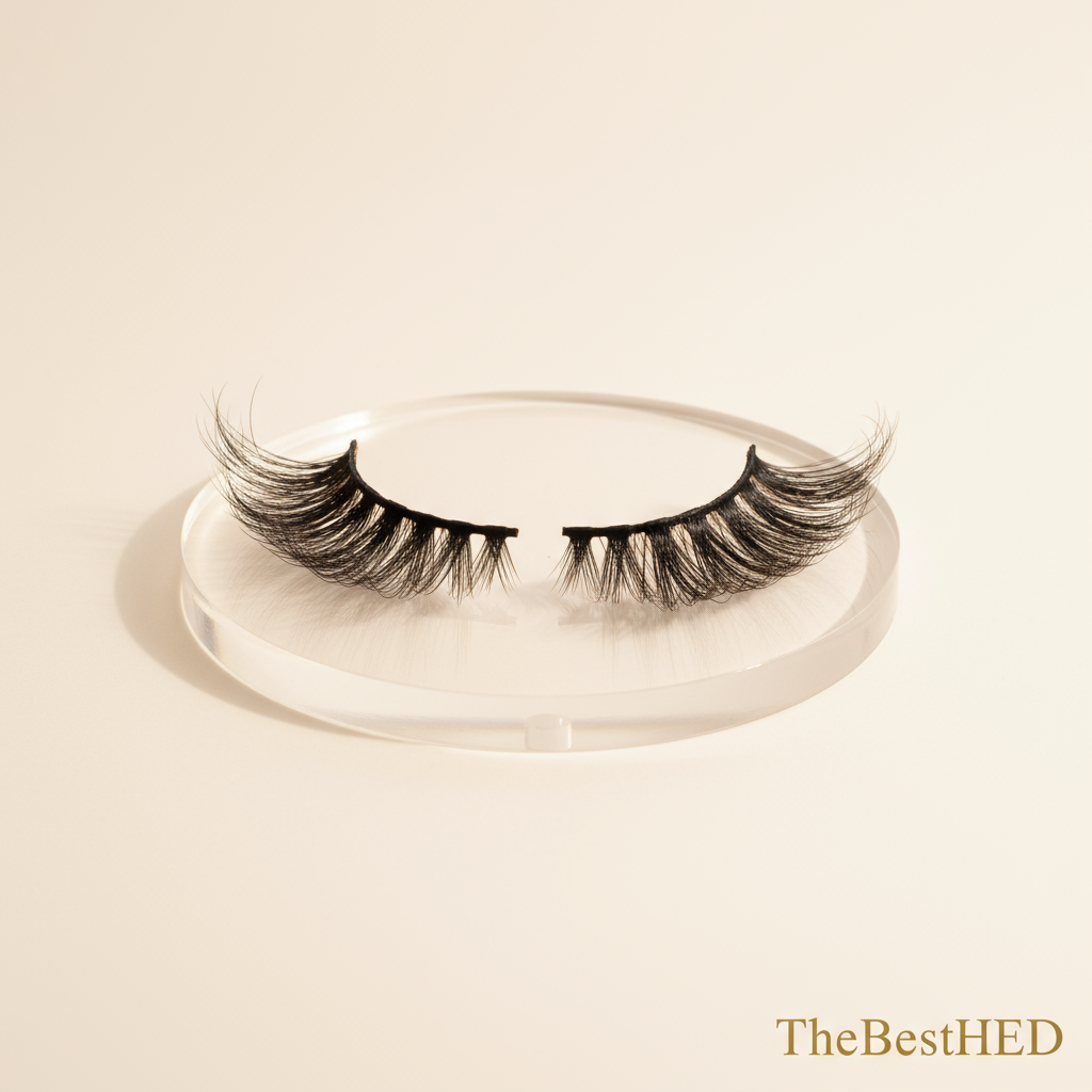 Rose Faux 3D Volume Lashes - Pearl Background with Logo