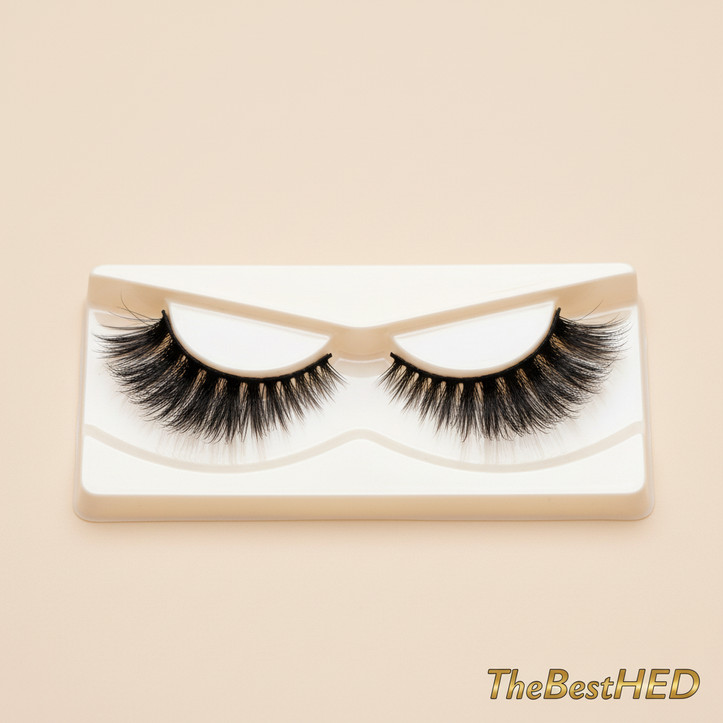 Berlin 3D Mink Lashes - Pearl Background with Logo
