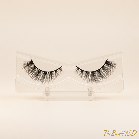 Jane 3D Mink Lashes - Pearl Background with Logo