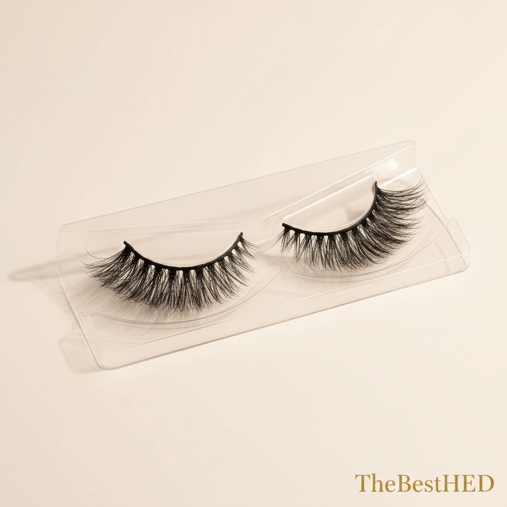 Vegas 3D Mink Lashes - Pearl Background with Logo