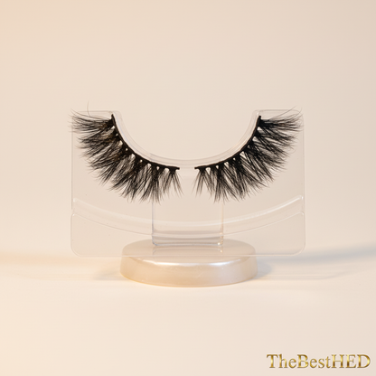 January 3D Mink Lashes 25mm - Pearl Background with Logo