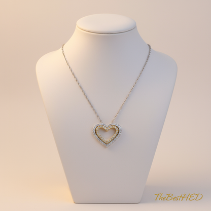 Diamond Double Heart - Pearl Background with Logo